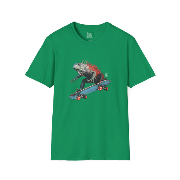 Oliver Blythe Adult Iguana Roll Skateboard T-shirt