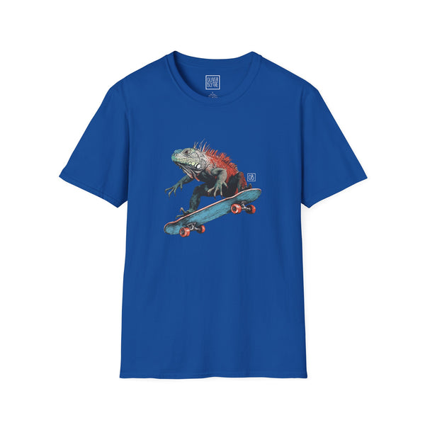 Oliver Blythe Adult Iguana Roll Skateboard T-shirt