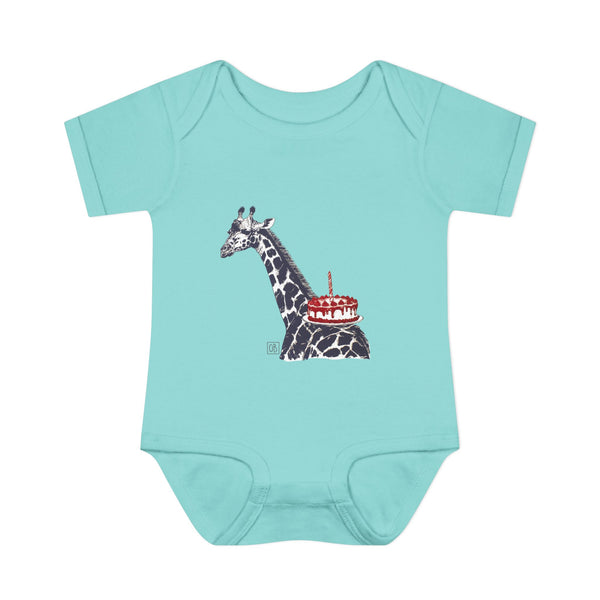 Infant Giraffe Cake Party Onesie