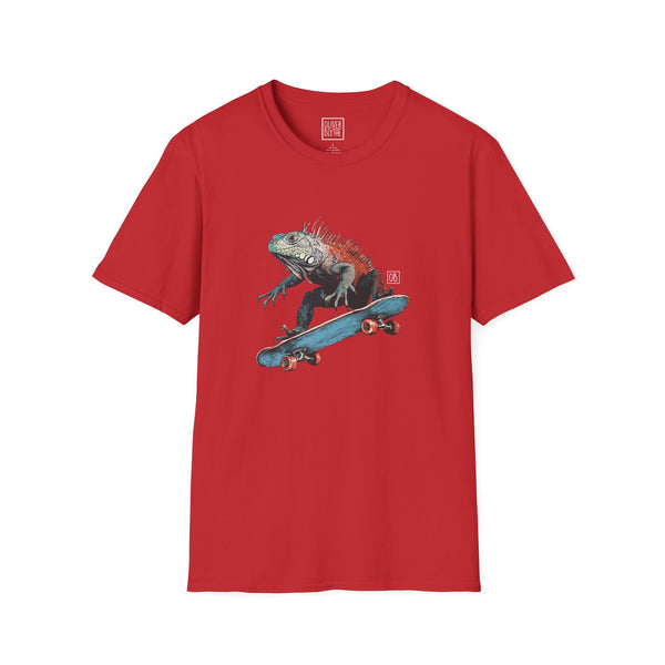 Oliver Blythe Adult Iguana Roll Skateboard T-shirt