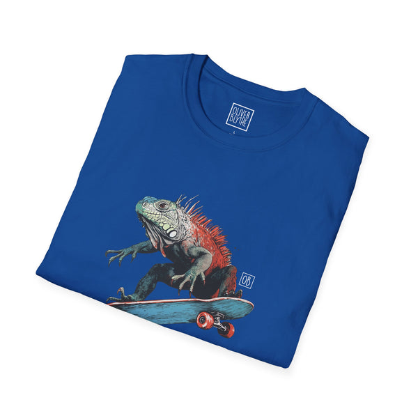 Oliver Blythe Adult Iguana Roll Skateboard T-shirt