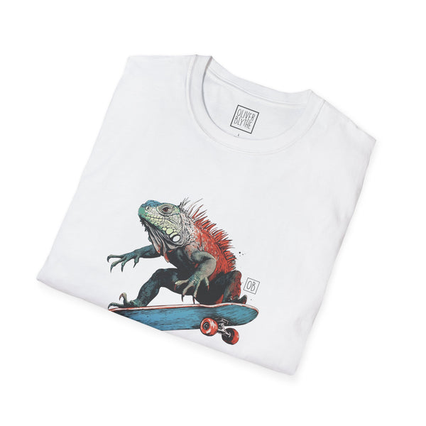 Oliver Blythe Adult Iguana Roll Skateboard T-shirt