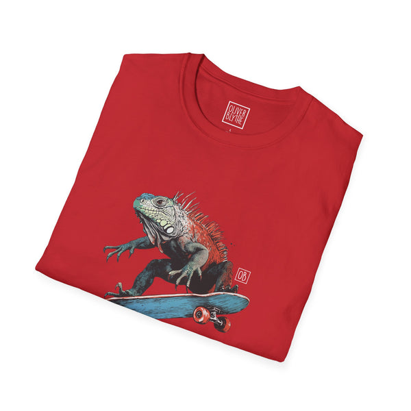 Oliver Blythe Adult Iguana Roll Skateboard T-shirt