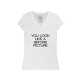 Womens You Look Like A Before Picture V-Neck Tee