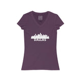 Womens Dallas Skyline V-Neck Tee