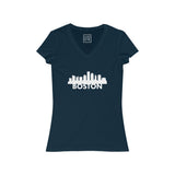 Womens Boston Skyline V-Neck Tee