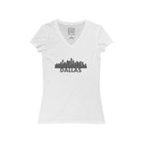 Womens Dallas Skyline V-Neck Tee