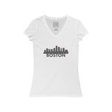 Womens Boston Skyline V-Neck Tee