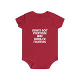 Baby Short Sleeve Surely Not Everyone Was Kung Fu Fighting Snap Tee