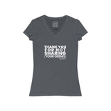 Womens Thank You For Not Sharing Your Germs COVID-19 V-Neck T-Shirt