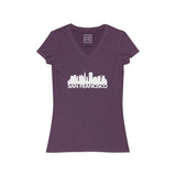 Womens San Francisco Skyline V-Neck Tee