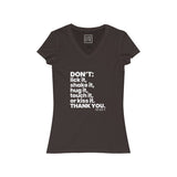 Womens Don't Touch Me COVID-19 V-Neck T-shirt