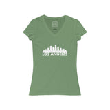 Womens Los Angeles Skyline V-Neck Tee