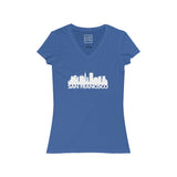 Womens San Francisco Skyline V-Neck Tee