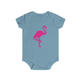 Infant Short Sleeve Flamingo Snap Tee