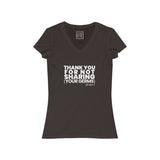 Womens Thank You For Not Sharing Your Germs COVID-19 V-Neck T-Shirt