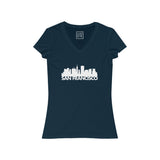 Womens San Francisco Skyline V-Neck Tee