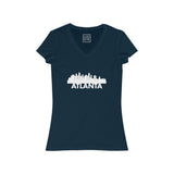 Womens Atlanta Skyline V-Neck Tee