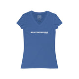 Womens Flatten The Curve Coronavirus V-Neck Tee