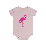 Infant Short Sleeve Flamingo Snap Tee