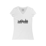 Womens New York Skyline V-Neck Tee