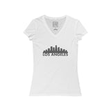 Womens Los Angeles Skyline V-Neck Tee