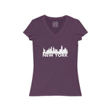 Womens New York Skyline V-Neck Tee