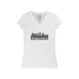 Womens Baltimore Skyline V-Neck Tee