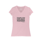 Womens Thank You For Not Sharing Your Germs COVID-19 V-Neck T-Shirt