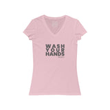 Womens Wash Your Hands V-Neck Tee