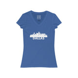 Womens Dallas Skyline V-Neck Tee