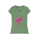 Womens Flamingo V-Neck Tee