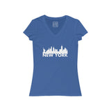 Womens New York Skyline V-Neck Tee