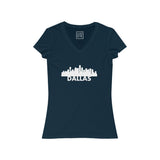 Womens Dallas Skyline V-Neck Tee