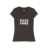 Womens Wash Your Hands V-Neck Tee