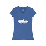 Womens Atlanta Skyline V-Neck Tee