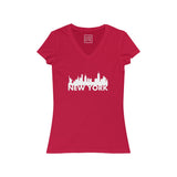 Womens New York Skyline V-Neck Tee