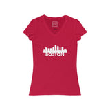 Womens Boston Skyline V-Neck Tee