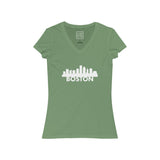 Womens Boston Skyline V-Neck Tee