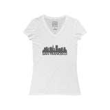 Womens San Francisco Skyline V-Neck Tee