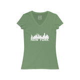 Womens New York Skyline V-Neck Tee