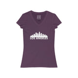 Womens Los Angeles Skyline V-Neck Tee