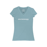 Womens Flatten The Curve Coronavirus V-Neck Tee