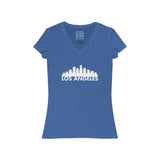 Womens Los Angeles Skyline V-Neck Tee