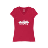 Womens Chicago Skyline V-Neck Tee