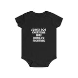 Baby Short Sleeve Surely Not Everyone Was Kung Fu Fighting Snap Tee