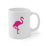 Flamingo White Mug - 11oz