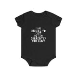 Baby Short Sleeve I Am Unable To Quit As I Am Currently Too Legit Snap Tee