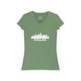 Womens Dallas Skyline V-Neck Tee